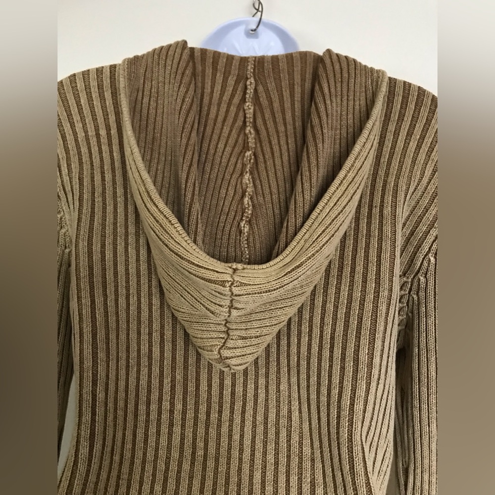 east side westside size L hooded Beige jacket closed in the front with zipper - Picture 8 of 14